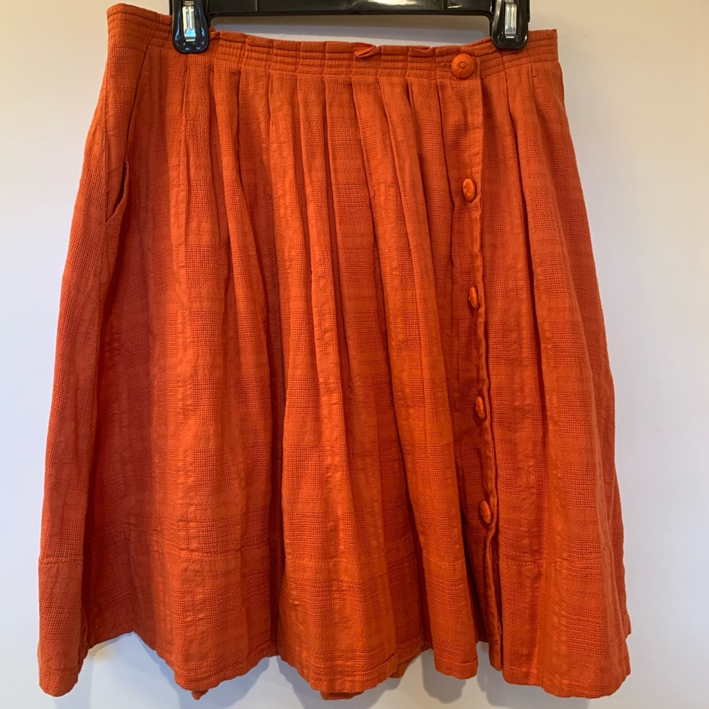 Anthropologie Orange Skirt
